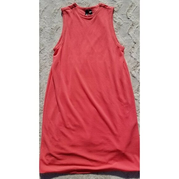 Adidas Coral Hidden Logo Jersey Style Dress Size M - Picture 2 of 13